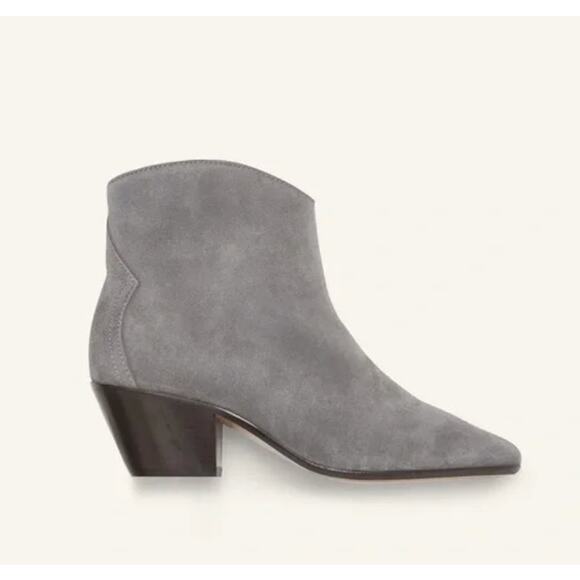 Isabel Marant Western Gray Suede Dacken Ankle Boots Booties Country Boho sz 36 - Picture 3 of 16